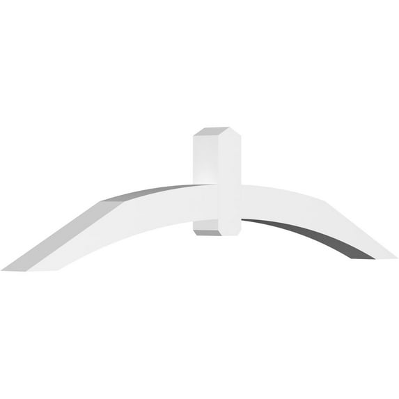 96"W x 24"H x 6"D x 6"F, 6/12 Pitch, Archdale Architectural Grade PVC Gable Bracket