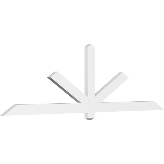 96"W x 28"H x 2"D x 4"F, 7/12 Pitch, Kennewick Architectural Grade PVC Gable Bracket