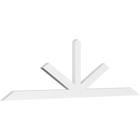 96"W x 28"H x 2"D x 4"F, 7/12 Pitch, Saratoga Architectural Grade PVC Gable Bracket