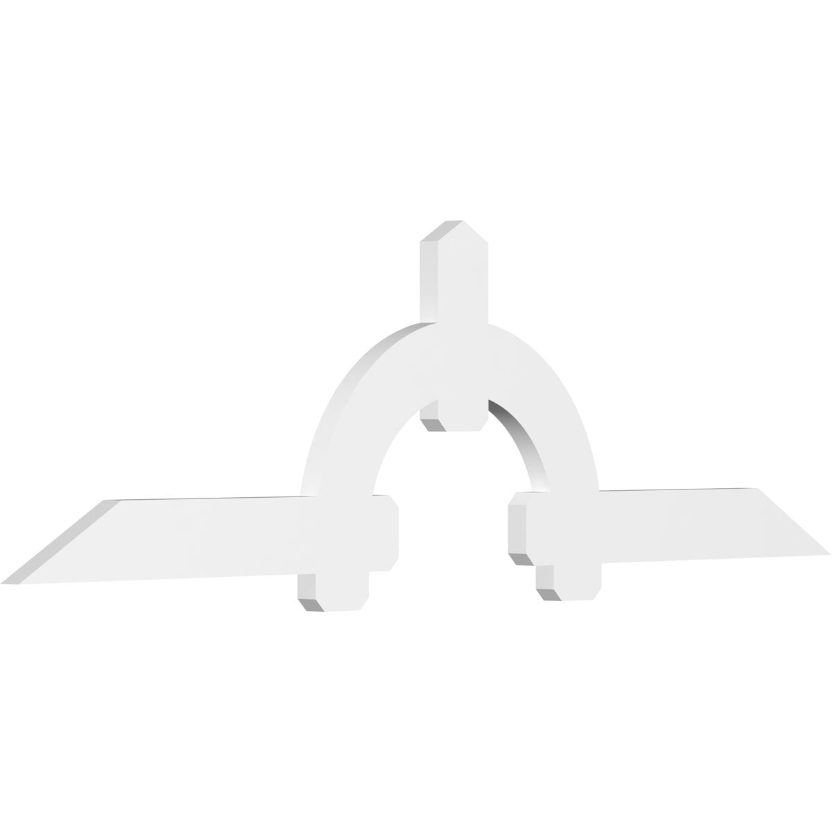 96"W x 28"H x 2"D x 6"F, 7/12 Pitch, Ericson Architectural Grade PVC Gable Bracket