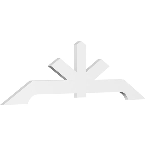 96"W x 28"H x 2"D x 6"F, 7/12 Pitch, Vanguard Architectural Grade PVC Gable Bracket