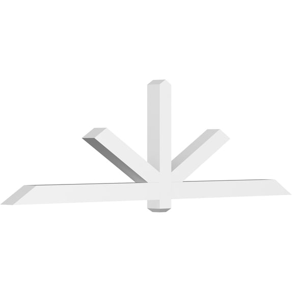 96"W x 28"H x 4"D x 4"F, 7/12 Pitch, Kennewick Architectural Grade PVC Gable Bracket