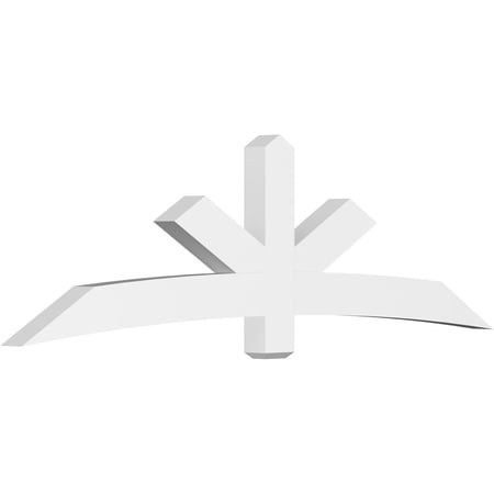 96"W x 28"H x 4"D x 6"F, 7/12 Pitch, Alberta Architectural Grade PVC Gable Bracket