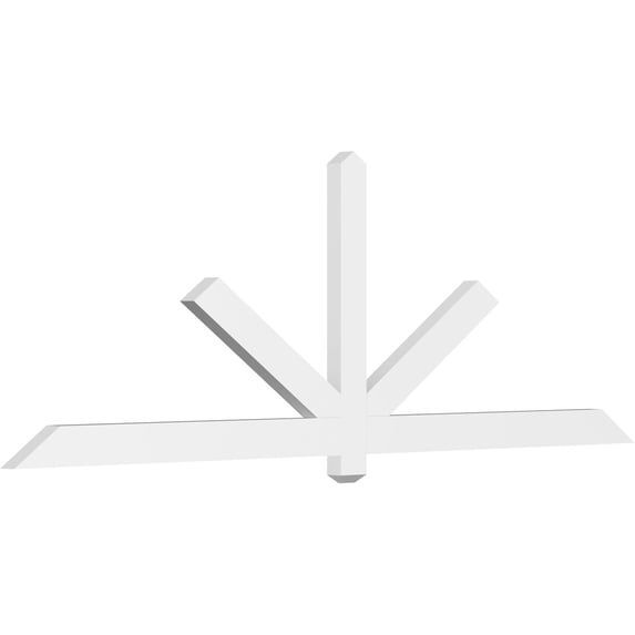 96"W x 32"H x 2"D x 4"F, 8/12 Pitch, Kennewick Architectural Grade PVC Gable Bracket