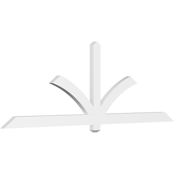 96"W x 32"H x 2"D x 4"F, 8/12 Pitch, Redmond Architectural Grade PVC Gable Bracket