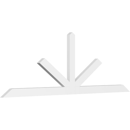 96"W x 32"H x 2"D x 4"F, 8/12 Pitch, Saratoga Architectural Grade PVC Gable Bracket