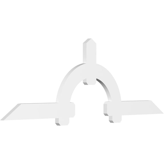 96"W x 32"H x 2"D x 6"F, 8/12 Pitch, Ericson Architectural Grade PVC Gable Bracket