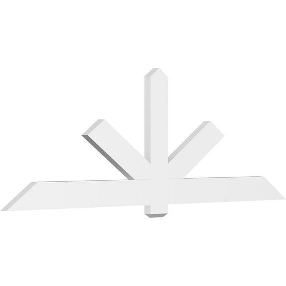 96"W x 32"H x 2"D x 6"F, 8/12 Pitch, Kennewick Architectural Grade PVC Gable Bracket