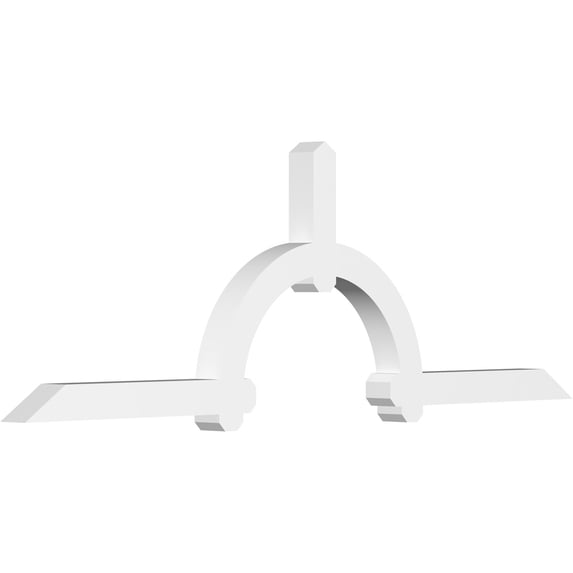 96"W x 32"H x 4"D x 4"F, 8/12 Pitch, Ericson Architectural Grade PVC Gable Bracket