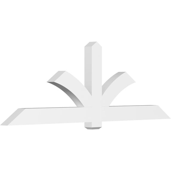 96"W x 32"H x 4"D x 6"F, 8/12 Pitch, Redmond Architectural Grade PVC Gable Bracket