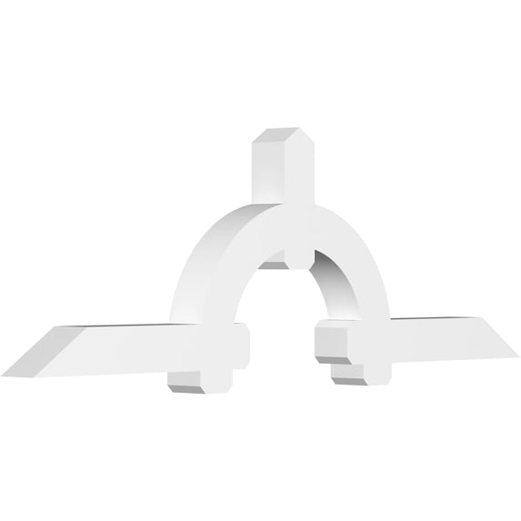 96"W x 32"H x 6"D x 6"F, 8/12 Pitch, Ericson Architectural Grade PVC Gable Bracket