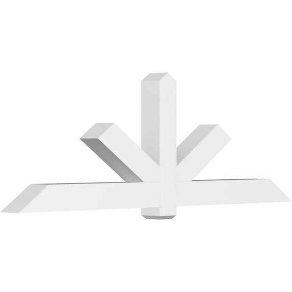 96"W x 32"H x 6"D x 6"F, 8/12 Pitch, Kennewick Architectural Grade PVC Gable Bracket
