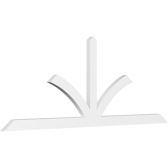 96"W x 36"H x 2"D x 4"F, 9/12 Pitch, Richland Architectural Grade PVC Gable Bracket