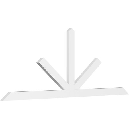 96"W x 36"H x 2"D x 4"F, 9/12 Pitch, Saratoga Architectural Grade PVC Gable Bracket