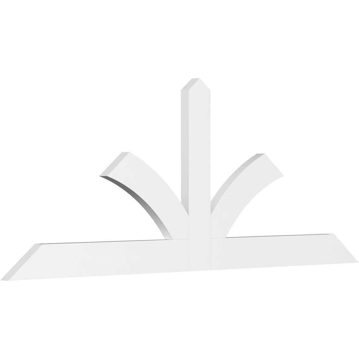 96"W x 36"H x 2"D x 6"F, 9/12 Pitch, Richland Architectural Grade PVC Gable Bracket