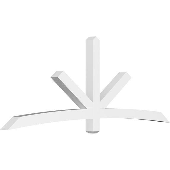 96"W x 36"H x 4"D x 4"F, 9/12 Pitch, Alberta Architectural Grade PVC Gable Bracket