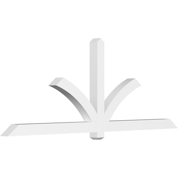 96"W x 36"H x 4"D x 4"F, 9/12 Pitch, Redmond Architectural Grade PVC Gable Bracket