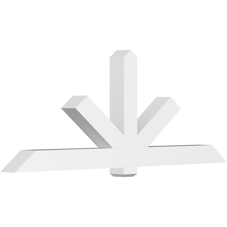 96"W x 36"H x 6"D x 6"F, 9/12 Pitch, Kennewick Architectural Grade PVC Gable Bracket