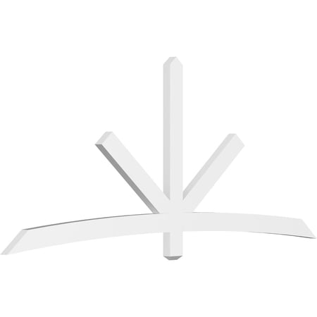96"W x 40"H x 2"D x 4"F, 10/12 Pitch, Alberta Architectural Grade PVC Gable Bracket