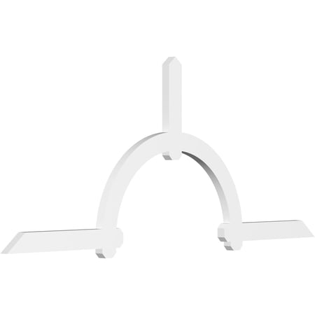 96"W x 40"H x 2"D x 4"F, 10/12 Pitch, Ericson Architectural Grade PVC Gable Bracket