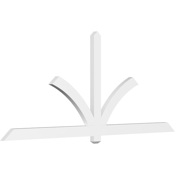 96"W x 40"H x 2"D x 4"F, 10/12 Pitch, Redmond Architectural Grade PVC Gable Bracket