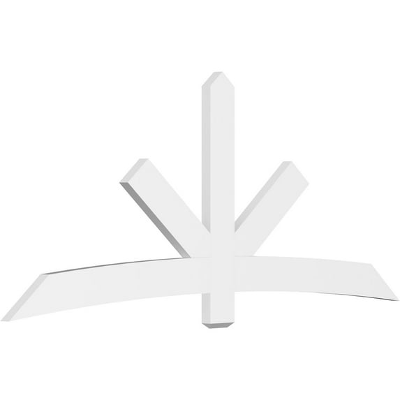 96"W x 40"H x 2"D x 6"F, 10/12 Pitch, Alberta Architectural Grade PVC Gable Bracket