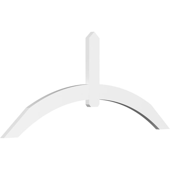 96"W x 40"H x 2"D x 6"F, 10/12 Pitch, Archdale Architectural Grade PVC Gable Bracket