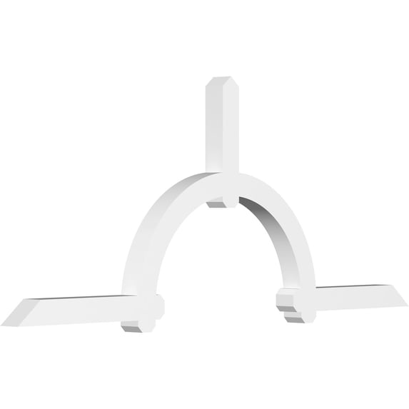 96"W x 40"H x 4"D x 4"F, 10/12 Pitch, Ericson Architectural Grade PVC Gable Bracket