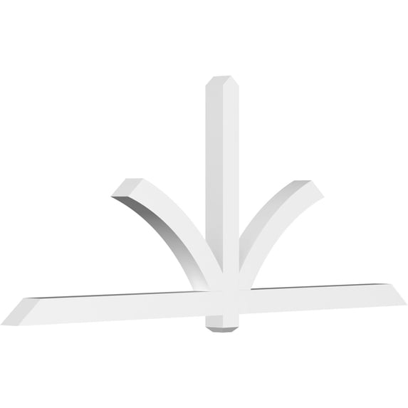 96"W x 40"H x 4"D x 4"F, 10/12 Pitch, Redmond Architectural Grade PVC Gable Bracket