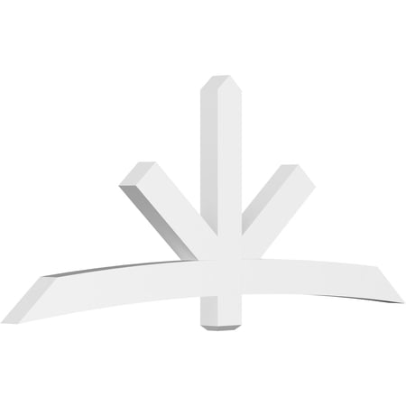 96"W x 40"H x 4"D x 6"F, 10/12 Pitch, Alberta Architectural Grade PVC Gable Bracket
