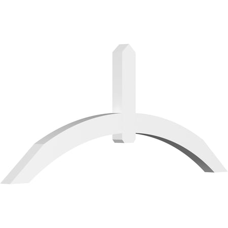 96"W x 40"H x 4"D x 6"F, 10/12 Pitch, Archdale Architectural Grade PVC Gable Bracket