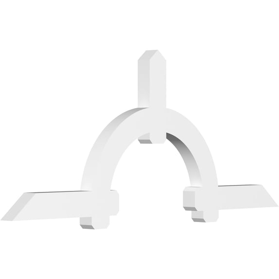 96"W x 40"H x 4"D x 6"F, 10/12 Pitch, Ericson Architectural Grade PVC Gable Bracket