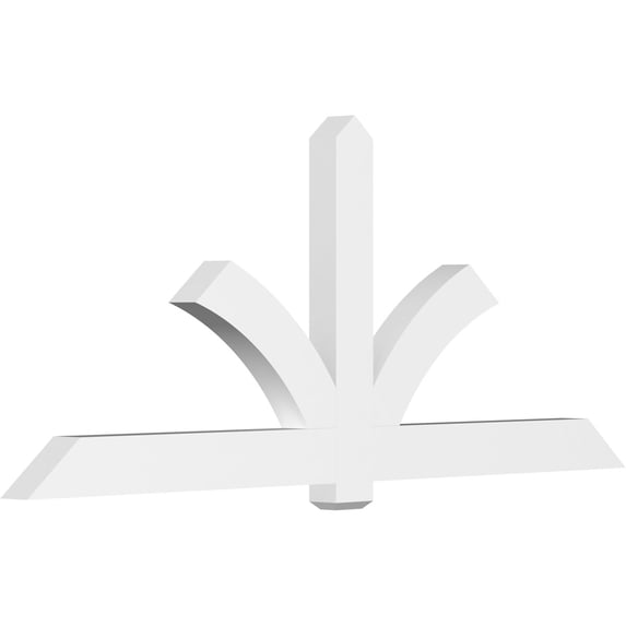 96"W x 40"H x 4"D x 6"F, 10/12 Pitch, Redmond Architectural Grade PVC Gable Bracket