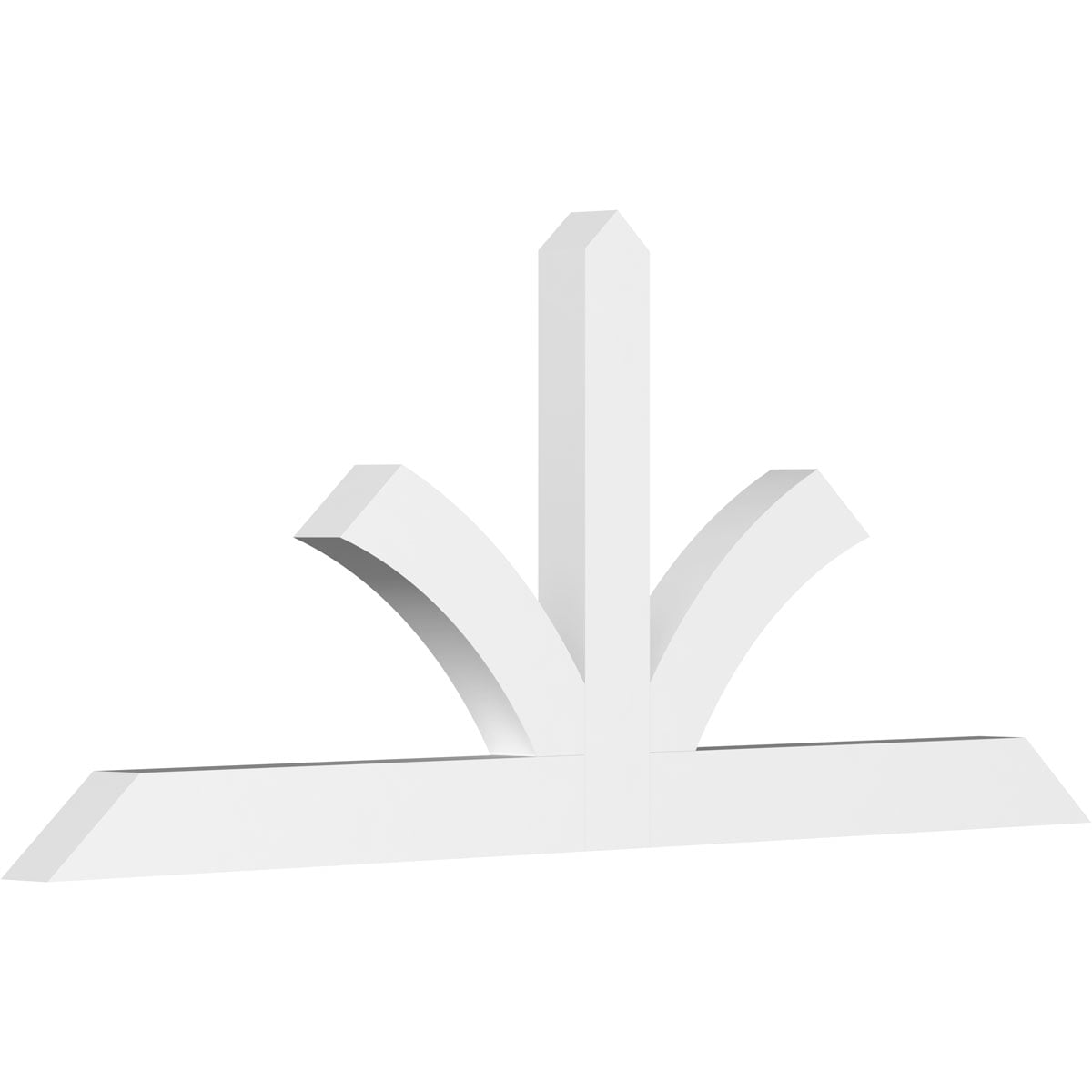 96"W x 40"H x 4"D x 6"F, 10/12 Pitch, Richland Architectural Grade PVC Gable Bracket