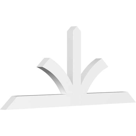 96"W x 40"H x 4"D x 6"F, 10/12 Pitch, Richland Architectural Grade PVC Gable Bracket