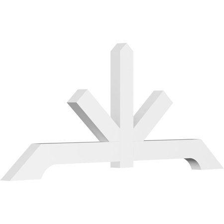 96"W x 40"H x 4"D x 6"F, 10/12 Pitch, Vanguard Architectural Grade PVC Gable Bracket