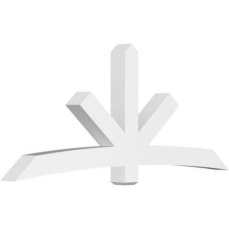 96"W x 40"H x 6"D x 6"F, 10/12 Pitch, Alberta Architectural Grade PVC Gable Bracket