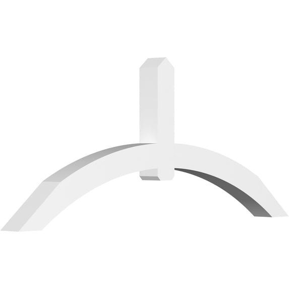 96"W x 40"H x 6"D x 6"F, 10/12 Pitch, Archdale Architectural Grade PVC Gable Bracket