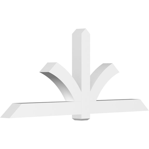 96"W x 40"H x 6"D x 6"F, 10/12 Pitch, Redmond Architectural Grade PVC Gable Bracket