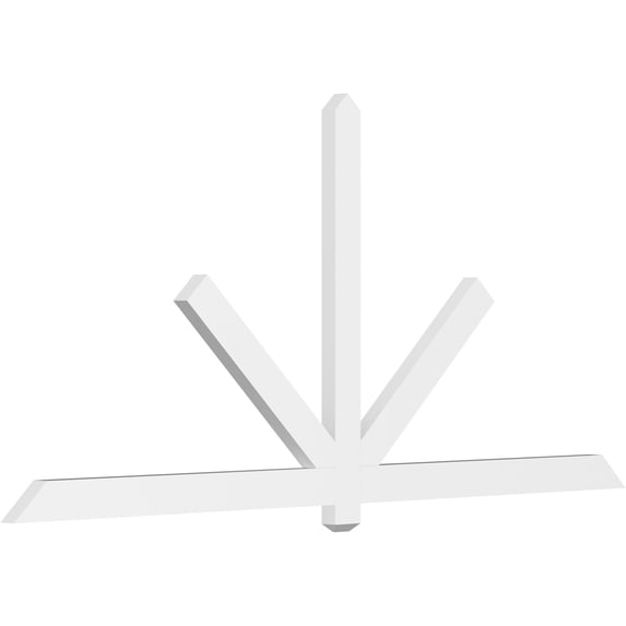 96"W x 44"H x 2"D x 4"F, 11/12 Pitch, Kennewick Architectural Grade PVC Gable Bracket