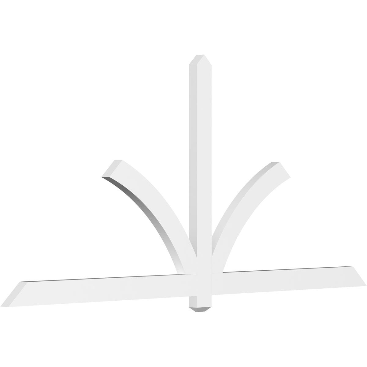 96"W x 44"H x 2"D x 4"F, 11/12 Pitch, Redmond Architectural Grade PVC Gable Bracket