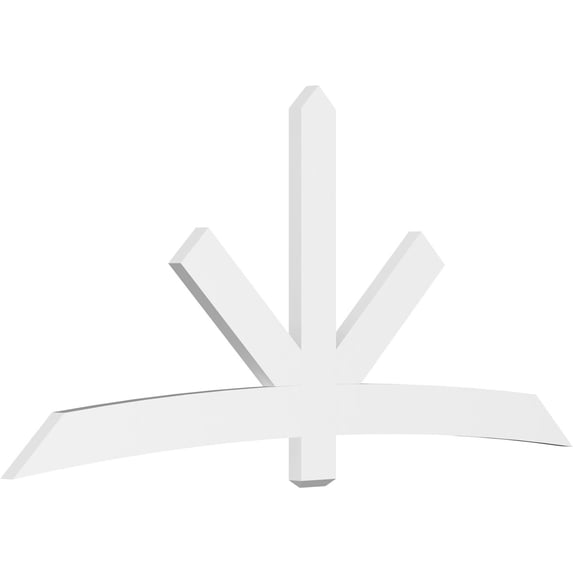 96"W x 44"H x 2"D x 6"F, 11/12 Pitch, Alberta Architectural Grade PVC Gable Bracket