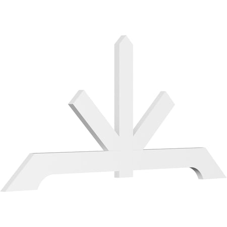 96"W x 44"H x 2"D x 6"F, 11/12 Pitch, Vanguard Architectural Grade PVC Gable Bracket
