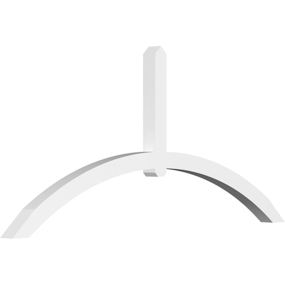 96"W x 44"H x 4"D x 4"F, 11/12 Pitch, Archdale Architectural Grade PVC Gable Bracket