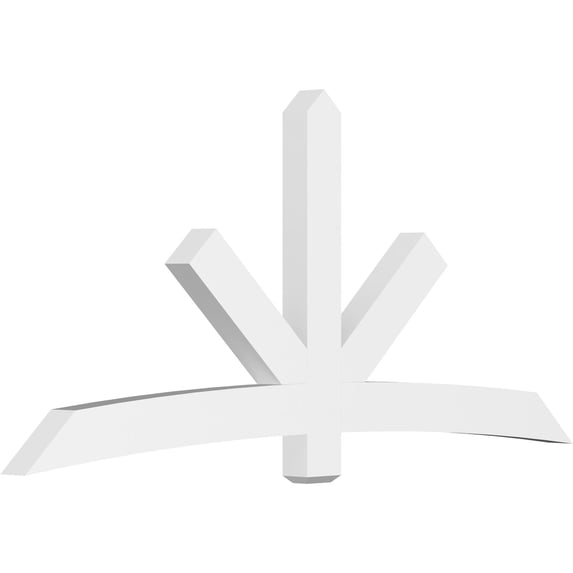 96"W x 44"H x 4"D x 6"F, 11/12 Pitch, Alberta Architectural Grade PVC Gable Bracket