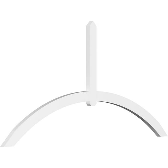 96"W x 48"H x 2"D x 4"F, 12/12 Pitch, Archdale Architectural Grade PVC Gable Bracket