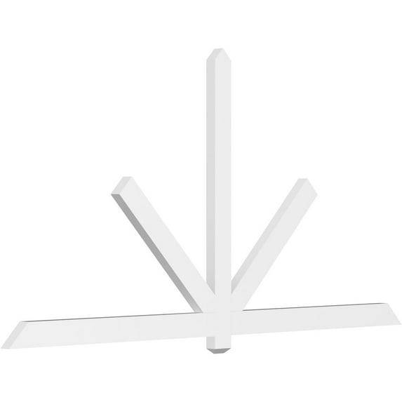 96"W x 48"H x 2"D x 4"F, 12/12 Pitch, Kennewick Architectural Grade PVC Gable Bracket