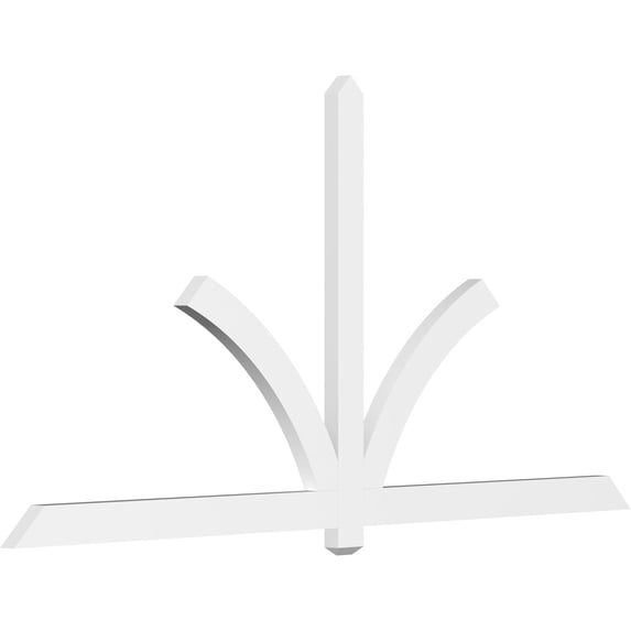 96"W x 48"H x 2"D x 4"F, 12/12 Pitch, Redmond Architectural Grade PVC Gable Bracket