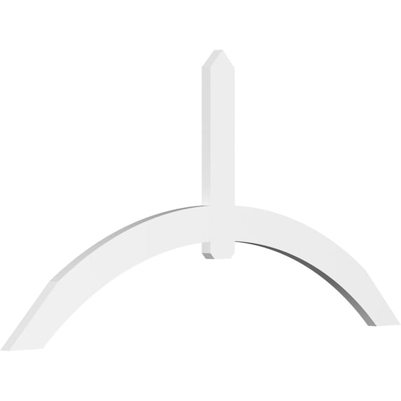 96"W x 48"H x 2"D x 6"F, 12/12 Pitch, Archdale Architectural Grade PVC Gable Bracket