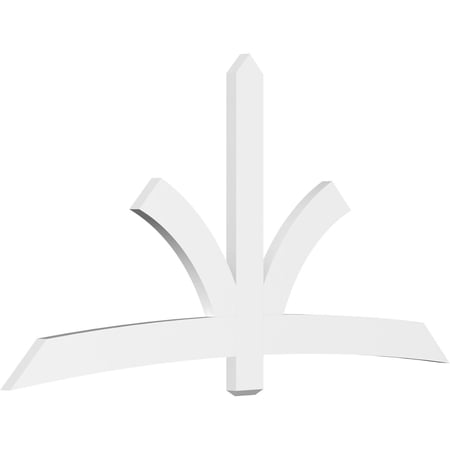 96"W x 48"H x 2"D x 6"F, 12/12 Pitch, Davenport Architectural Grade PVC Gable Bracket